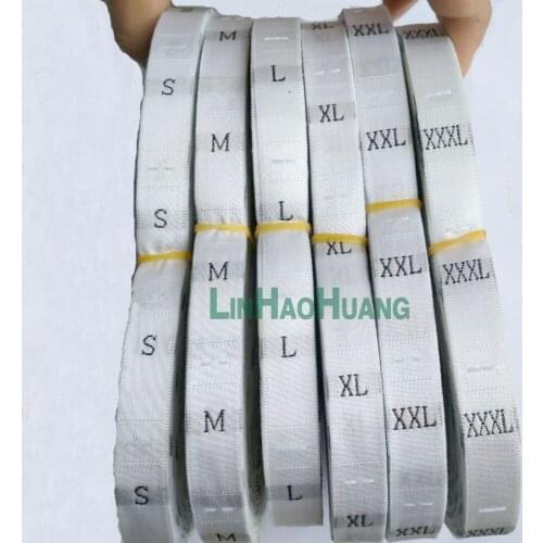 Wholesale 1000pcs/roll garment size label clothing woven tags number tags size tags damask labels free shipping