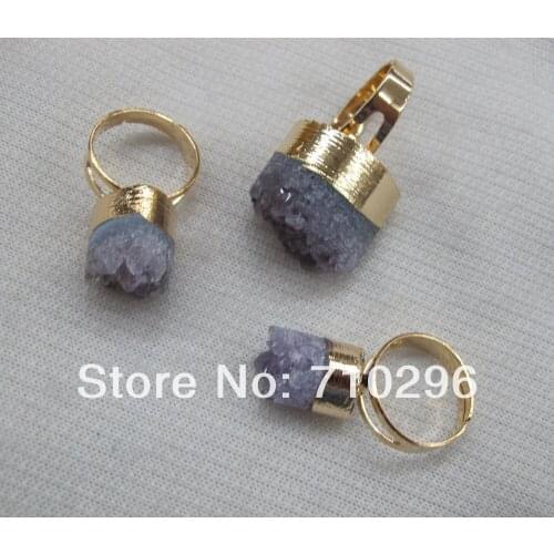 Wholesale Amethysst gem ring 5pcs/lot Gem gem ring jewelry