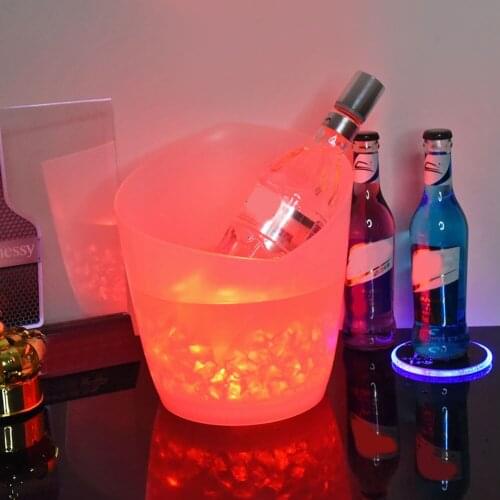 5L Plastic LED Ice Bucket Bar Night Club Light Up Champagne Whiskey Beer Bucket Bar Night Party Light Up Ice Bucket Waterproof