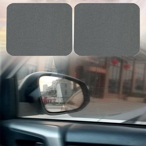 2 Pcs Car Window Film Side Window Sunshade Curtain Dot Mesh Mesh Film Car Sunshade Stickers Electrostatic Stickers