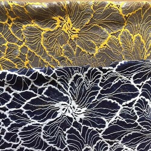 GLace 3M/lot 3colours flower mesh thickening lace fabric DIY clothing dress tablecloth fabric DIY material accessoiresTX562