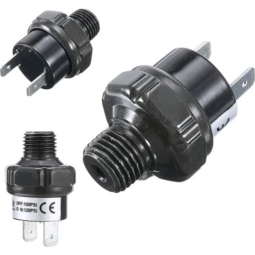 Electrical Air Pressure Control Pneumatic Switch Valve 1/4" NPT End 120~150 PSI Air Compressor Tank Pressure Switch Valve