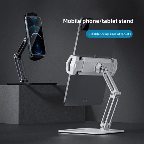 Multi Angle Adjustable Foldable Tablet Stand Three Shaft DesignTablet Support Desktop Aluminum Hands Free Cell Phone Holder
