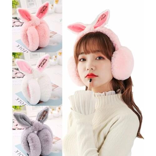 Adjustable Foldable Earflap Furry Soft Child Warm Earmuffs Winter Ear-warmers Winter Casual Warm Ear Muffs Ear Flaps Women Girls