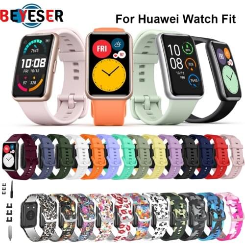 Silicone Band For Huawei Watch FIT Strap Smartwatch Accessories Replacement Wrist Bracelet Correa huawei watch fit 2021 Straps
