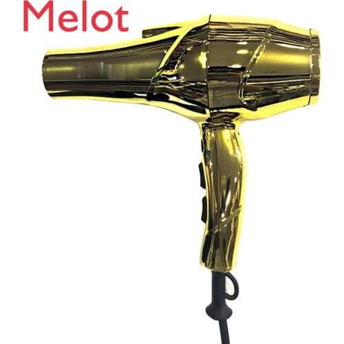 High-End Luxury Golden 2400W Hair Dryer Fashion Household High-Power Hair Dryer Hair Salon Anion Strong Wind Hair Dryer