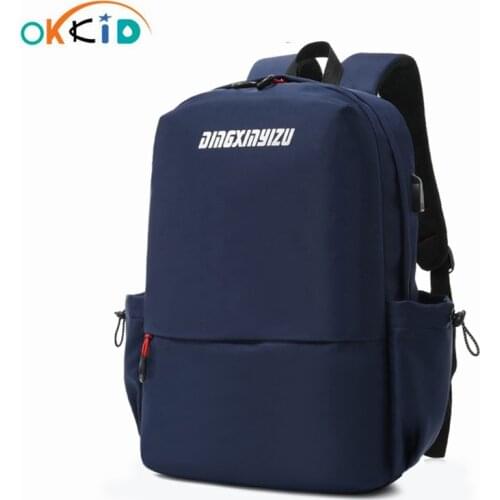 OKKID school bags for boys book bag male anti theft laptop backpack usb charge waterproof backpack student bagpack dropshipping