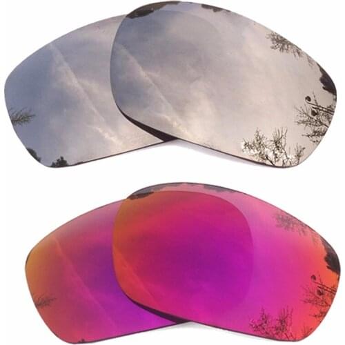 Silver Mirrored & Midnight Sun Mirrored Polarized Replacement Lenses for Jawbone Frame 100% UVA & UVB