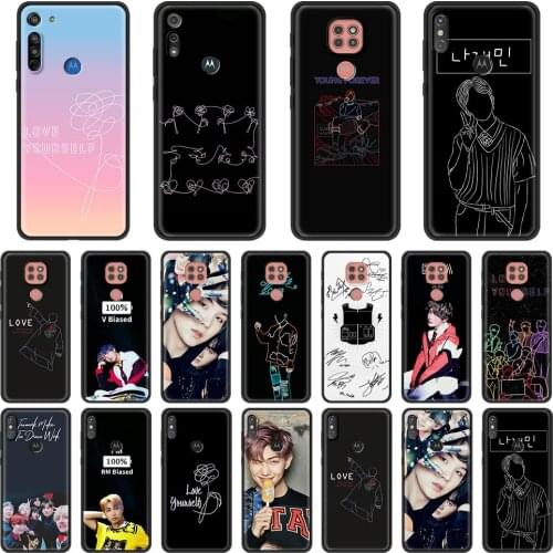 Silicone Soft Case For Motorola Fusion G8 Power Lite One Hyper G9 G E7 Play Edge Plus E6s Capa Cover Rap RM JIMIN JIN