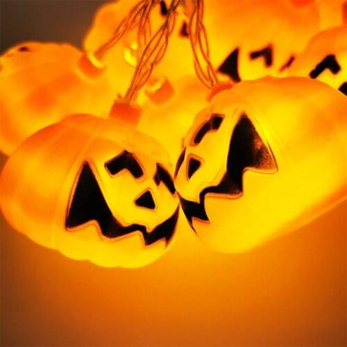LED 1M10 Light String Happy Halloween Pumpkin Skull Light String Halloween Decoration Props Light String Halloween Room Decor