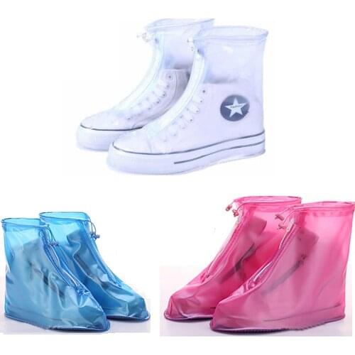 Waterproof shoes for the street. Waterproof covers with zipper shoes. Galoshes unisex for men, women, men and children