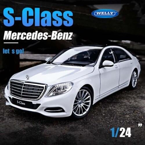 Welly 1:24 Mercedes Benz S-CLASS car alloy car model simulation car decoration collection gift toy Die casting model boy