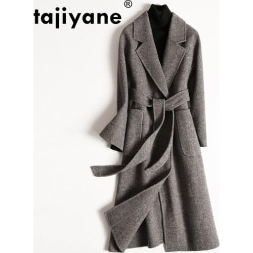Long Coat Wool Spring Autumn Jacket Women Clothes 2021 Korean Vintage Jackets and Coats Abrigo Mujer Outwear XR1810 ZT2482
