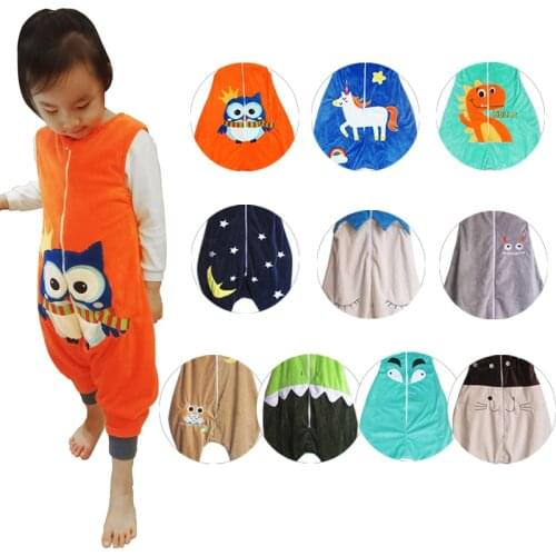 Infant sleeveless flannels vest warm sleeping bag straddle Children gift free shipping