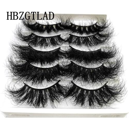 1 Pair 25 mm Mink Eyelashes Fluffy Lashes Dramatic Messy Long False Eyelashes Makeup Wholesale 25mm 3d Mink Lashes Maquillaje