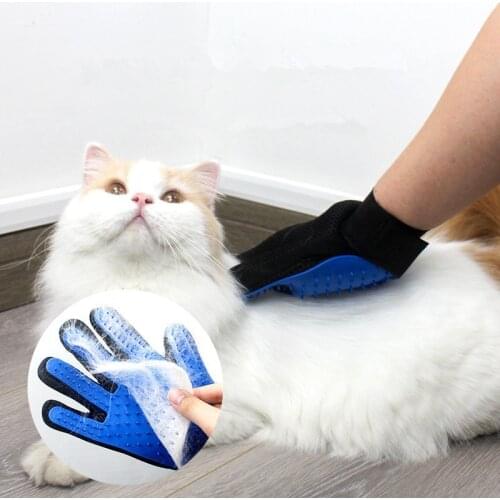 1pcs Pet Gloves Silicone Cat Bathing Massage Removal Floating Hair Combing Cleaning Supplies Grooming Dog Supplies Dog Comb