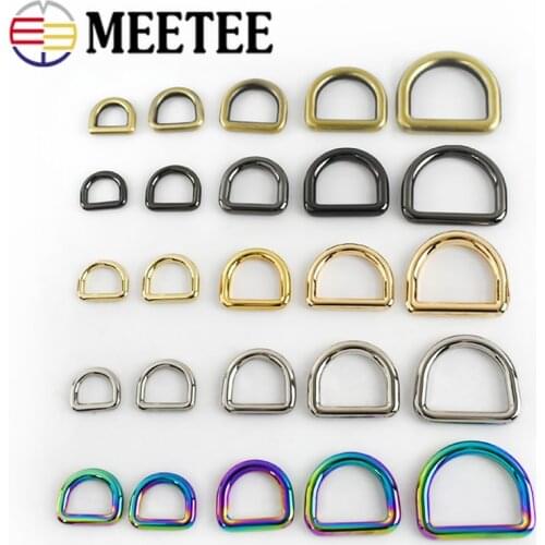 10pcs 10/13/15/20/25/32/38mm Metal O D Ring Buckles Bags Backpack Strap Belt Dog Collar Webbing Clasp DIY Leather Craft G7-3