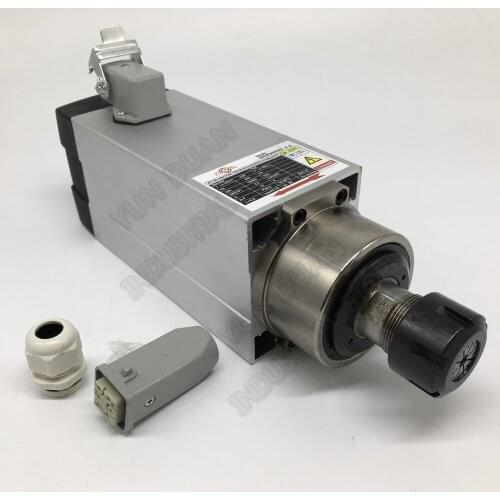 2.2KW 220V Air-Cooled Spindle Motor 2Poli ER25 1-16mm Range 18000RPM AC220V/380V fan-cooling Advertising Engraving Changsheng
