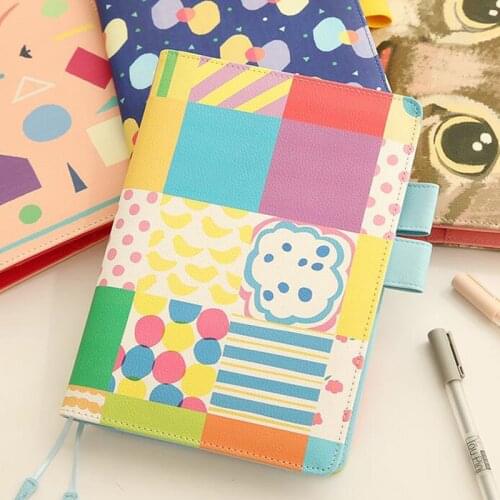 2017 Flower leather A5 notebook diary agenda notebook weekly planner writing memo pads book stationery office school supplies