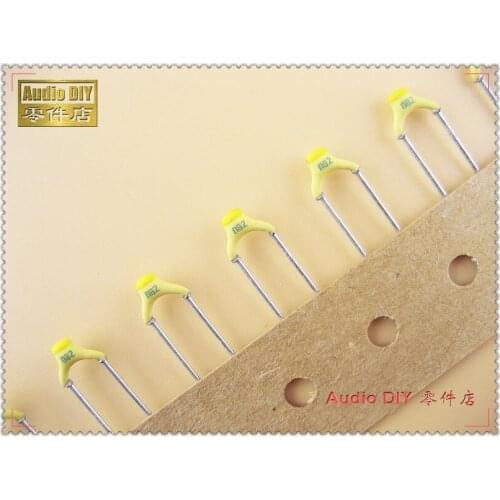 20pcs/100pcs Phili 630 series 820pF 100V 100V820pF 10% silver film ceramic capacitor 0.82nF 100V0.82nF 821 100V821