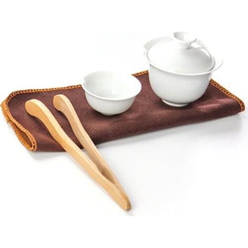 500Pcs/Lot Hot Sale 17.5cm Natural Bamboo tea clip Handmade Carbonize tea Tweezer scoop Top Grade Chinese Bamboo Tea Sticks
