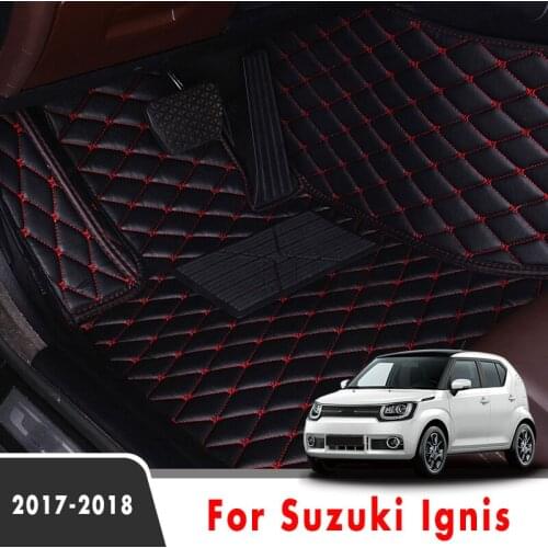 Car Floor Mats For Suzuki Ignis 2018 2017 Artificial Leather Foot Liners Carpets Custom Styling Car Accessories Interior Covers