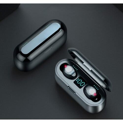 Bluetooth-compatible 5.0 Wireless Headphones Sports In-ear Stereo Earphones with LED Touch Control and Display Heaset