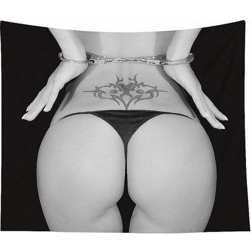 Body Art Girl Buttocks Sexy Artistic Poster Wall Carpet Canvas Painting Flags Banners Tapestry Bedside Background Wall Hanging G