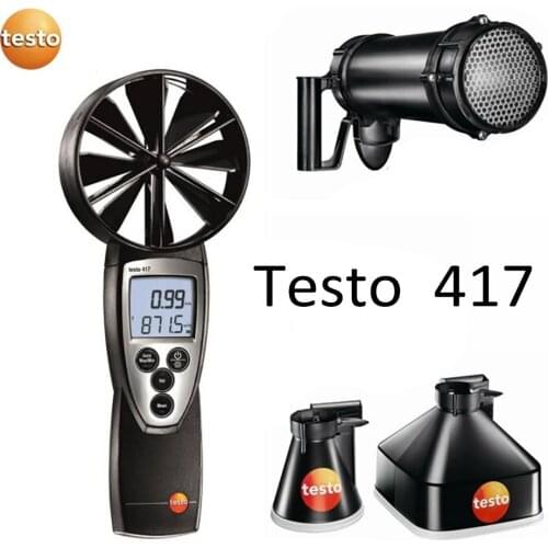 Digital Anemometer Testo417 0-30m/s Anemometer 0~+50°C Temperature Tester Anemometer with LCD Backlight Display Anemometer Set
