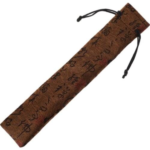 Chinese Calligraphy Style Decorative Folding Hand Fan Bag Dustproof Holder Protector Pouch Case Cover Gifts New