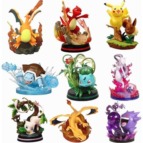 Pokémon FiguresFire-Breathing Dragon Water Arrow Turtle Shell Super Dreamy Ghost Special Effects Movable Character Decoration