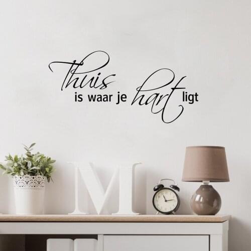 Dutch Home Decor Family Quote Vinyl Wall Sticker Living Room Wall Art Decal Nederlands Decoration