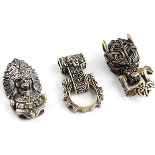 Outdoors EDC DIY Tools Paracord Bracelet Accessories Fine Brass Dragon Head Buckles