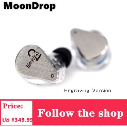 MoonDrop Blessing 2 1DD+4BA Earphone Engraving Version Hybrid Technology IEM Earphone Cable