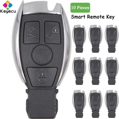 KEYECU 10PCS/Lot KYDZ Smart Remote Car Key - 315MHz/ 433MHz & 3 Buttons - FOB for Mercedes BENZ 2000+ Support NEC & BGA Keyless