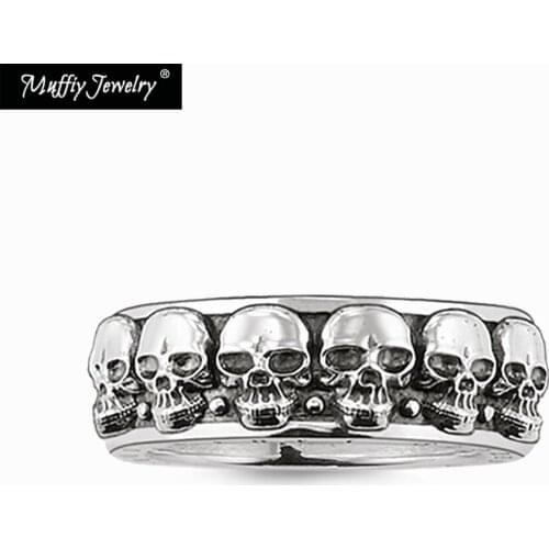 Skulls Ring,Europe Style Rebel Fashion Good Jewelry For Men And Women,2017 Gift In Silver,Super Deals Heart