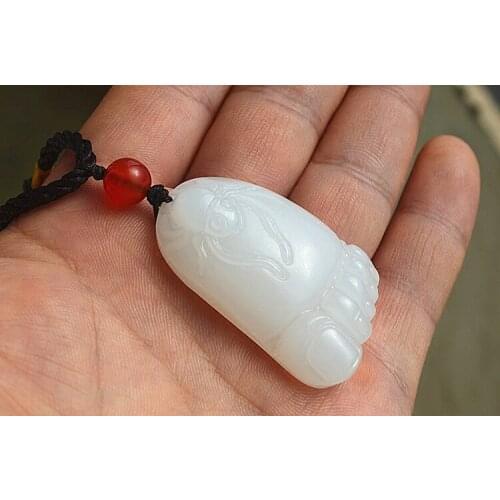 Natural jade jade pendant KunLun Afghan men and women section jade jade pendant contentment contentment