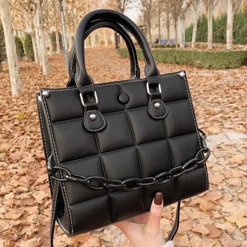 Lattice Square Crossbody Bag 2021 New High-quality PU Leather Womens Designer Handbag High Capacity Shoulder Tote Bag 7 colour