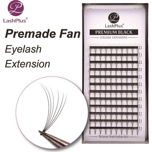 LASHPLUS Lashes Premade Wide Fans 2d/3d/5d/6d/8d Short Stem Russian Volume Professional Eyelash Extensions Faux Mink