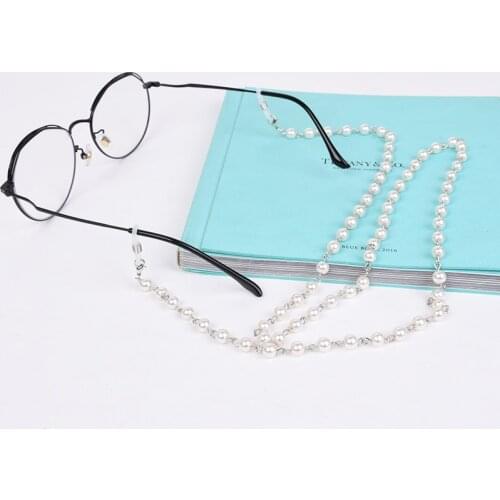 Fashion sunglasses sunglasses with rope glasses non-slip lanyard necklace metal long glasses chain mask holder chain beads