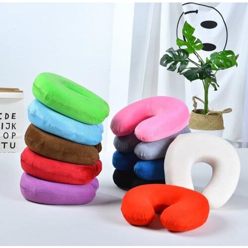 New Travel U-shaped Memory Foam Neck Pillow Napping Slow Rebound Portable Funny Pillow Neck Stretcher Travel Pillow