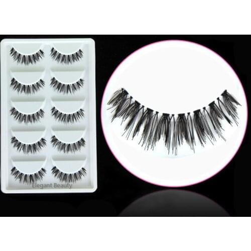 Wholesale New Eyelash Natural Long Winged False Eyelashes W-4# Transparent Plastic Full Strip Lashes 500pairs/lot free shipping