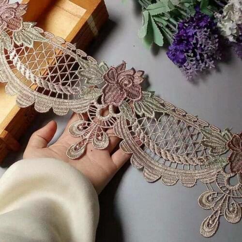 1 yards Flower 140 mm Lace Ribbon Trim for Sofa Cover Curtain Trimmings Embroidery Edge Applique Home Textiles Accessories New