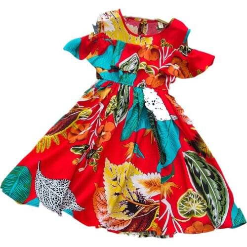 Girls Dress Floral Girl Artificial Cotton Silk Lnfantile Dresses Children Clothes Flower Style 3-9y Kids Clothing Princess Dress
