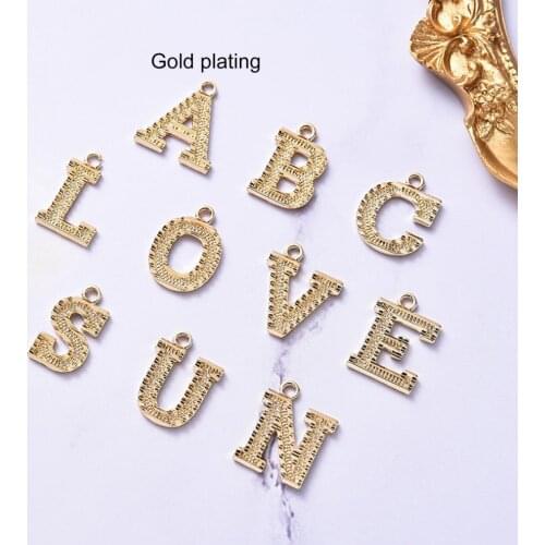 18K Pendant Letter-shaped Anti-allergic Alloy Stylish Jewelry Pendants Necklace Especial Jewelry Pendants