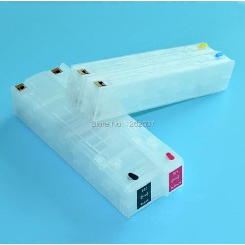 Show ink level chips LWP1CN1548AR Refill Ink cartridges For hp 970xl 971xl ink cartridge X451dn X551dw X476dn X576dw Printer