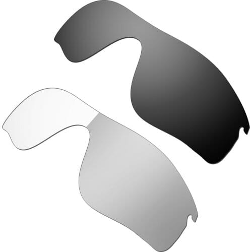 HKUCO For Radarlock Path Sunglass Polarized Replacement Lenses Color-Black & Photochromism 2 Pairs