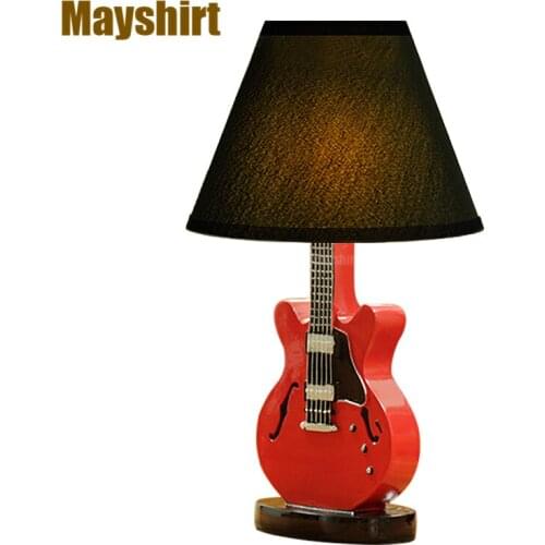 Modern Guitar Table Lamps Bedside Bedroom Lamp Modern Led Stand Light Fixtures Nightstand Lighting Childrens Room Home Decor