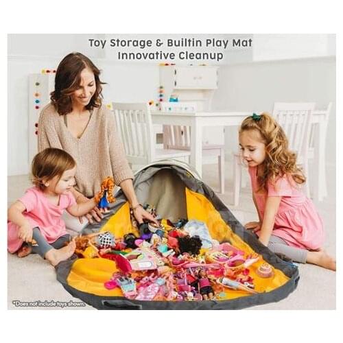 Toy Clean-up Storage Bag Multifunctional Portable Toys Organizer Toy Bag Basket Waterproof Storage Bucket Basket Playmat