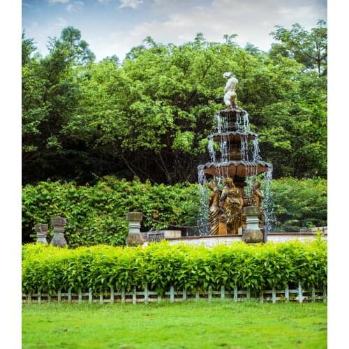 TR Photo Backdrops Grass Wood Fence Backdrop for Photography Garden View Wedding Photo Booth Props Green Screen Backgrounds